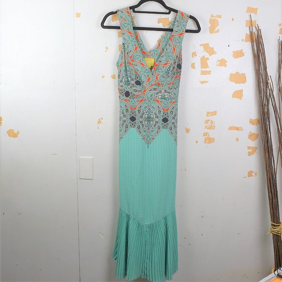 Anthropologie Green Canyon Maeve Maxi Dress Sz - Picture 2 of 16